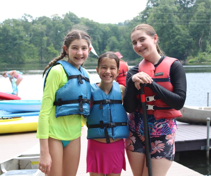 Campers at Canoeing