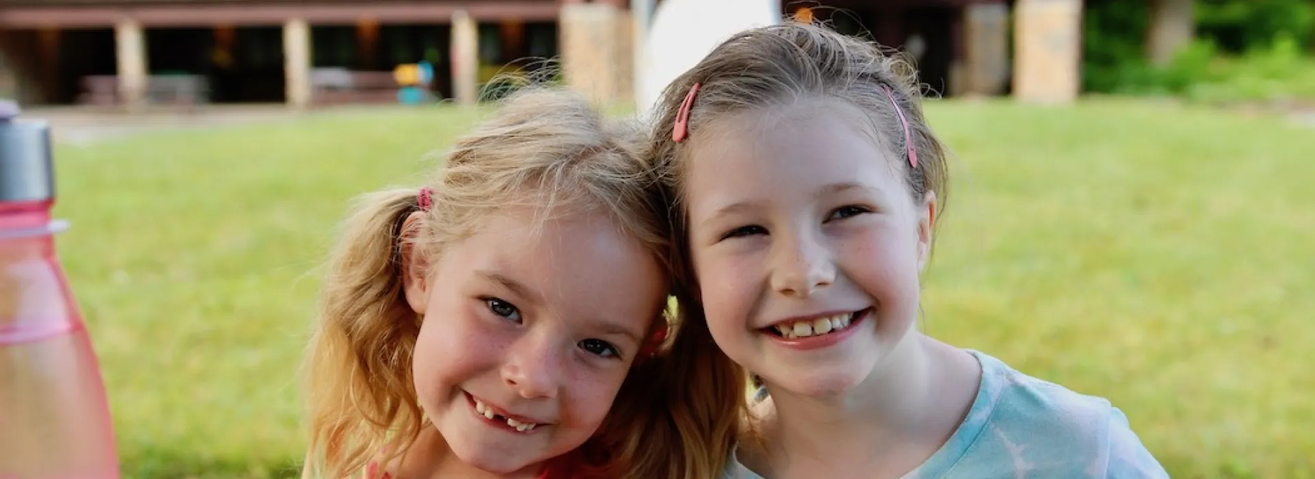 girls at picnic table